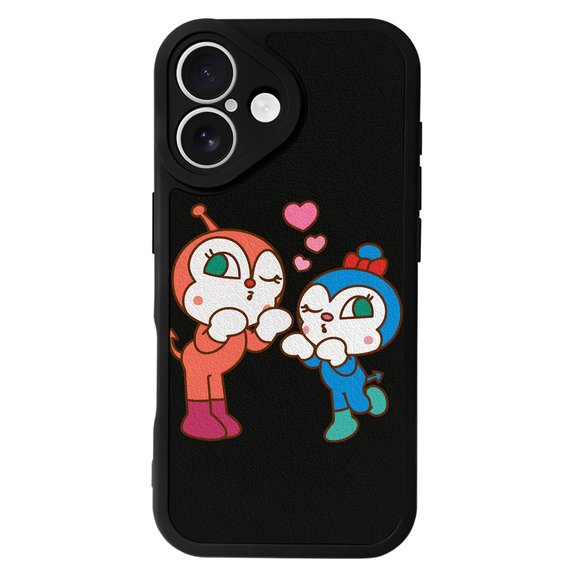 （画像用） アンパンマン Anpanman 【iPhone 16シリーズ対応】シリコンスマホケース（レザー調） 材質：シリコン